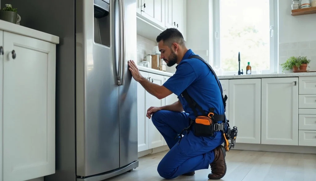 Sub-Zero refrigerator displaying error codes in Hollywood kitchen